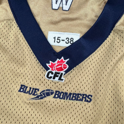 Winnipeg Blue Bombers Reebok Team Issued 2015 CFL Football Jersey Size 38