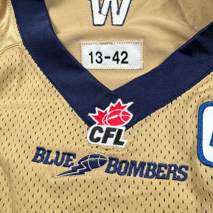 Winnipeg Blue Bombers Reebok Team Issued 2013 CFL Football Jersey Size 42