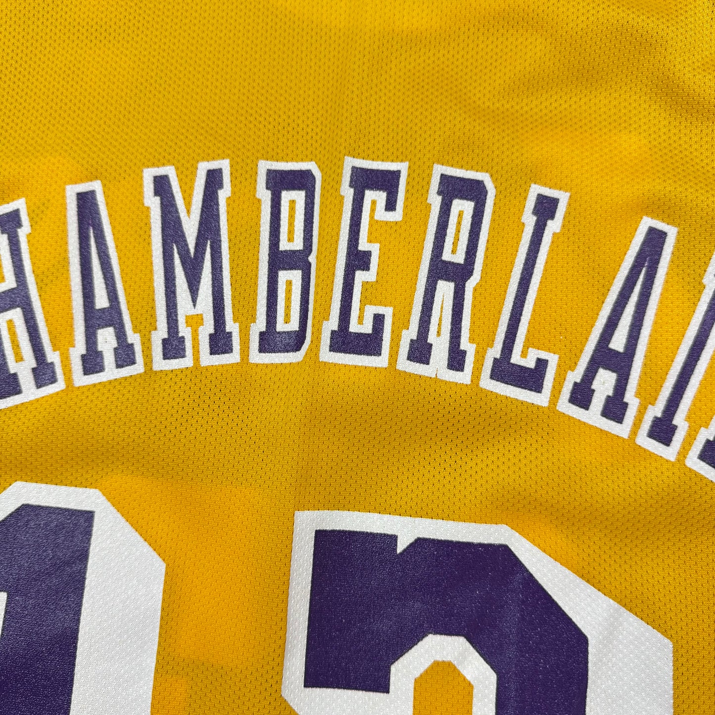 Wilt Chamberlain Los Angeles Lakers Vintage Champion NBA Jersey Size Large