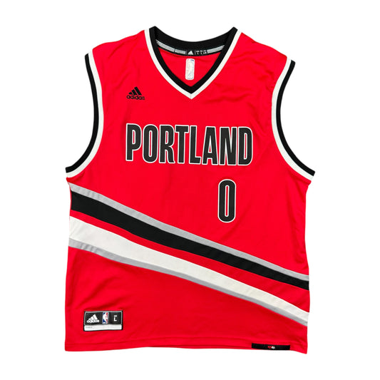 Damian Lillard Portland Trailblazers Adidas NBA Jersey Size Large