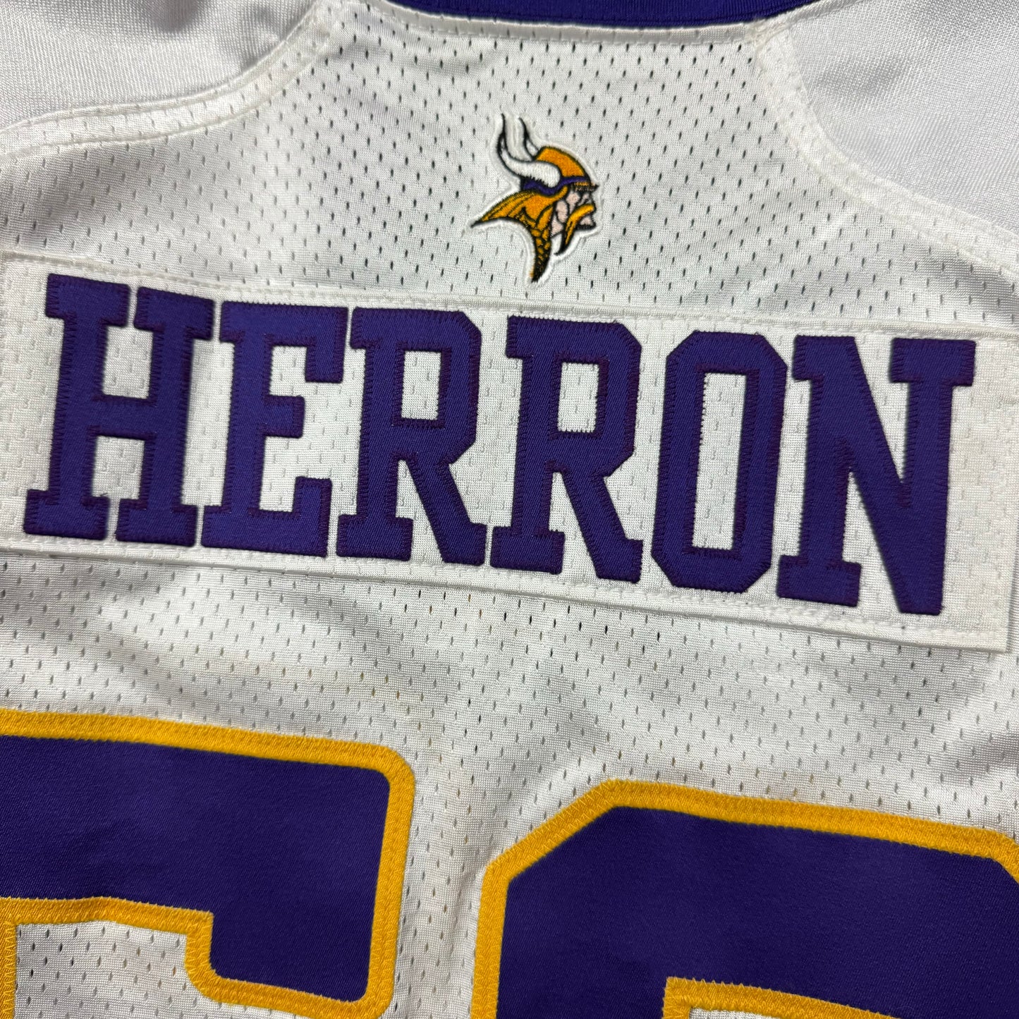 David Herron Minnesota Vikings 2008 Game Worn Rookie Reebok NFL Jersey Sz 06-48