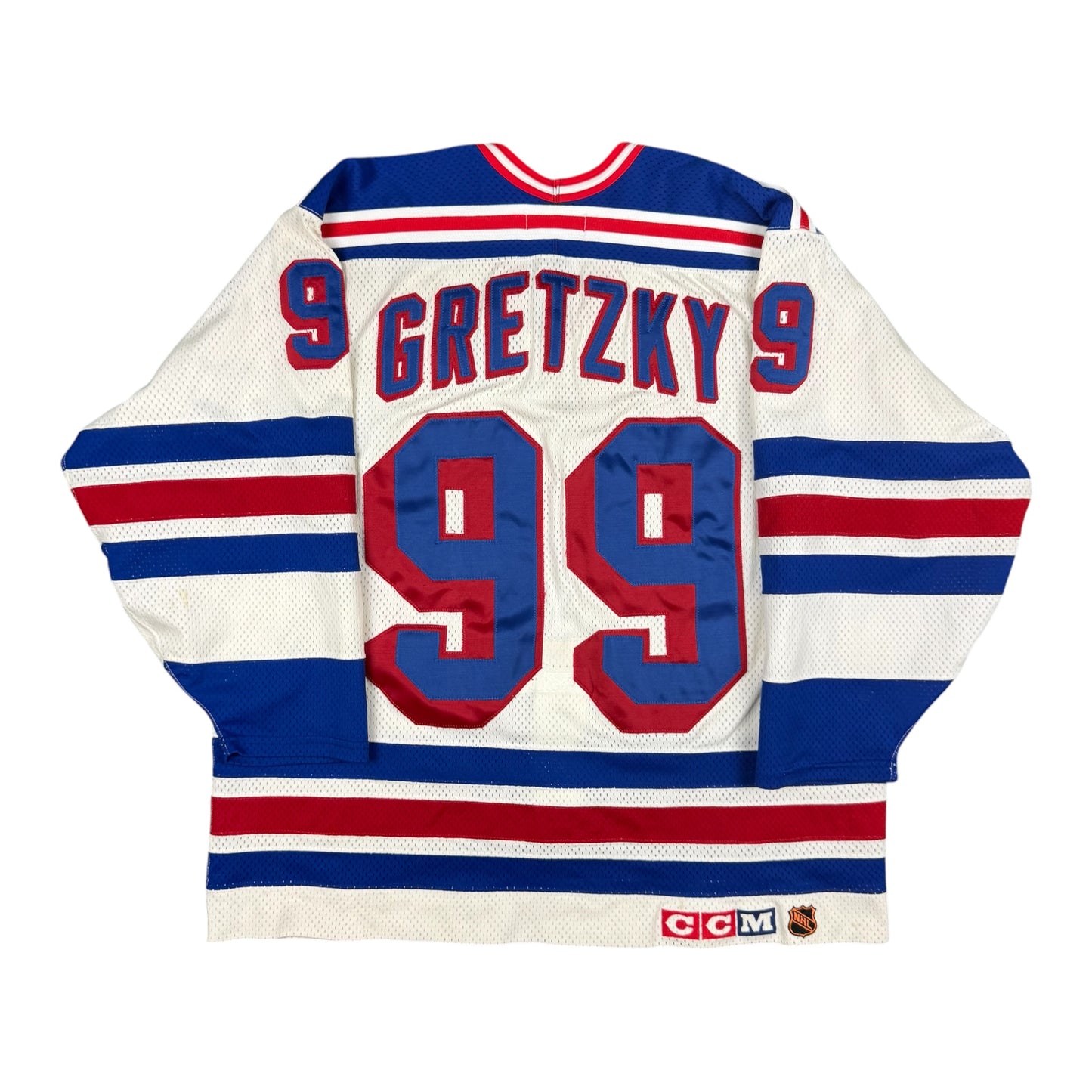 Wayne Gretzky New York Rangers Authentic CCM Mesh Hockey Jersey Size 52