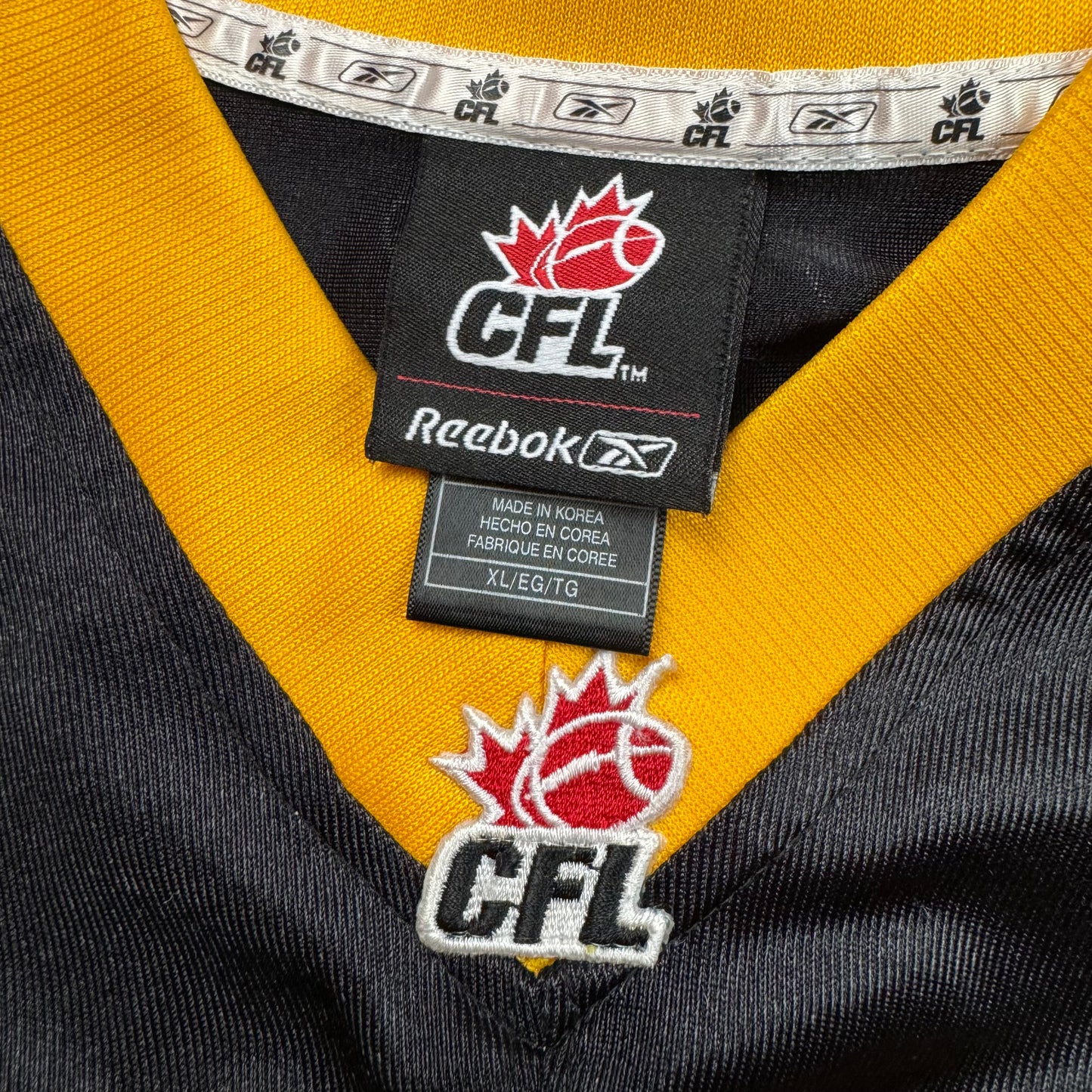 Jason Maas Hamilton Tiger Cats Vintage Reebok CFL Jersey Size XL