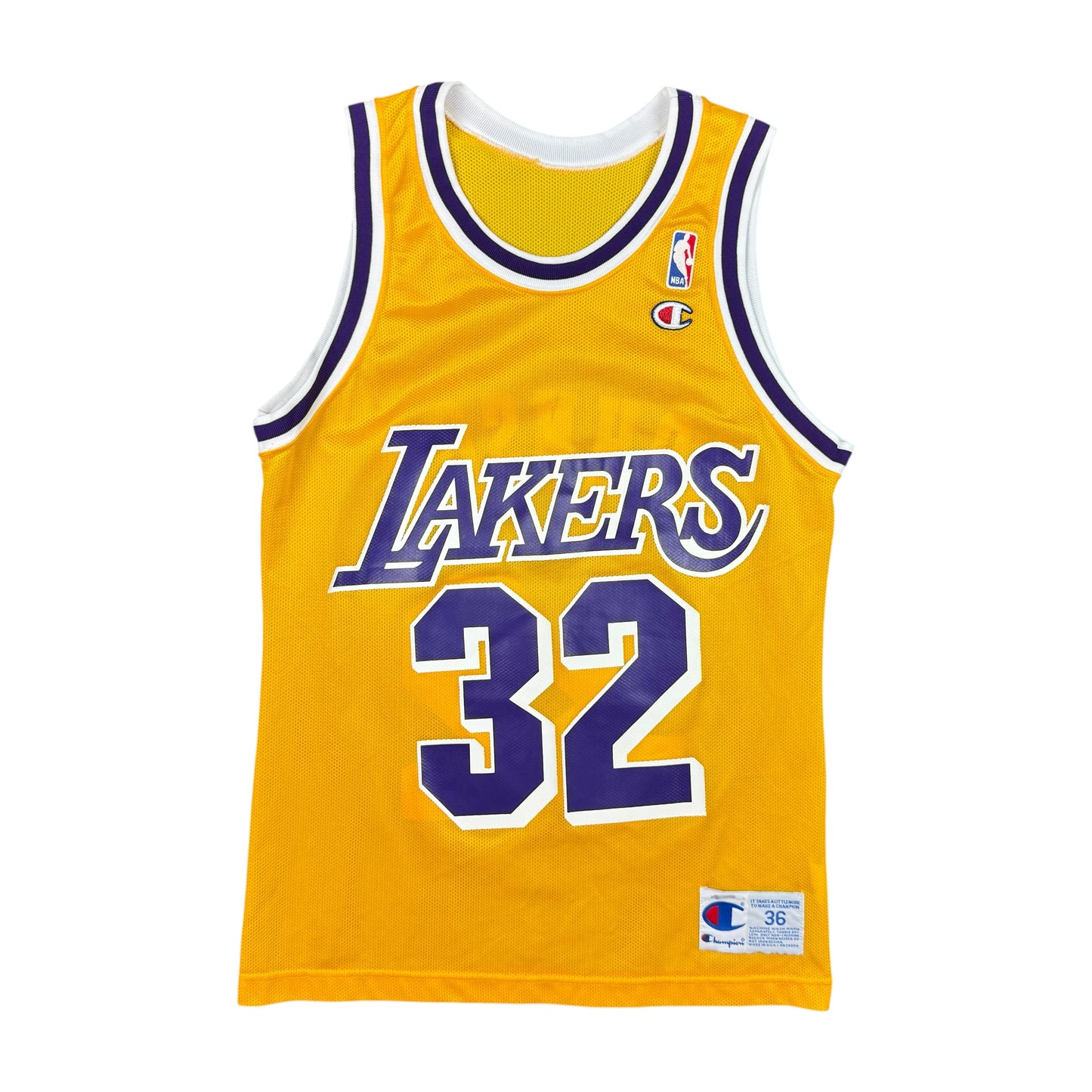 Magic Johnson Los Angeles Lakers Vintage Champion NBA Jersey Size Small