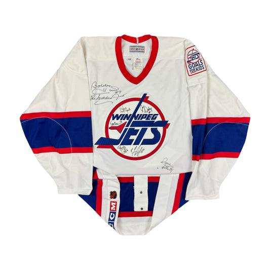 Winnipeg Jets Vintage 1.0 Authentic CCM NHL Hockey Jersey Signed Size 48