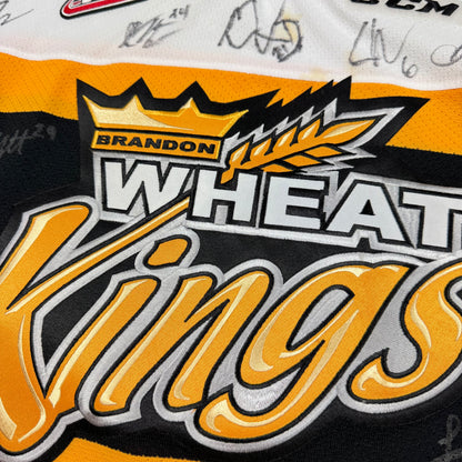 Brandon Wheat Kings Team Signed WHL CCM Hockey Jersey Size XXL